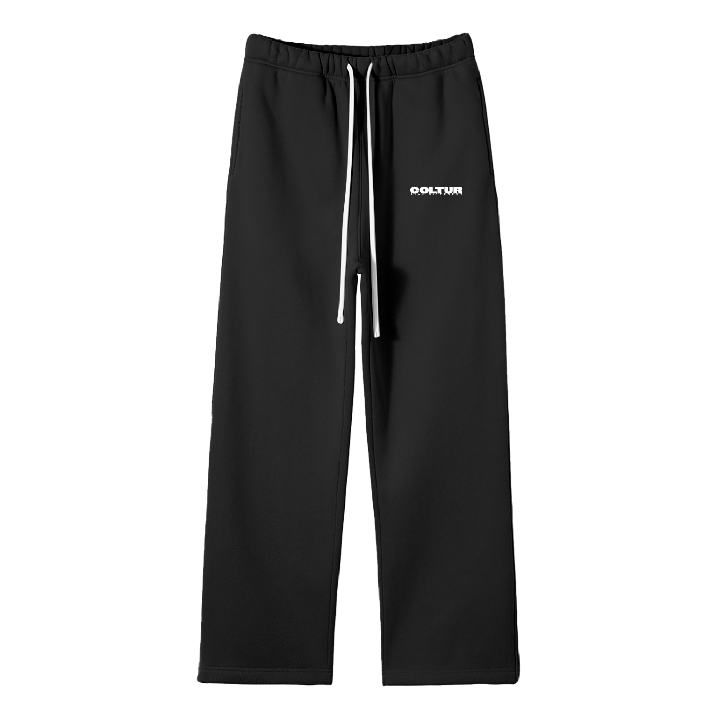 Coltur Straight Leg Black Sweatpants